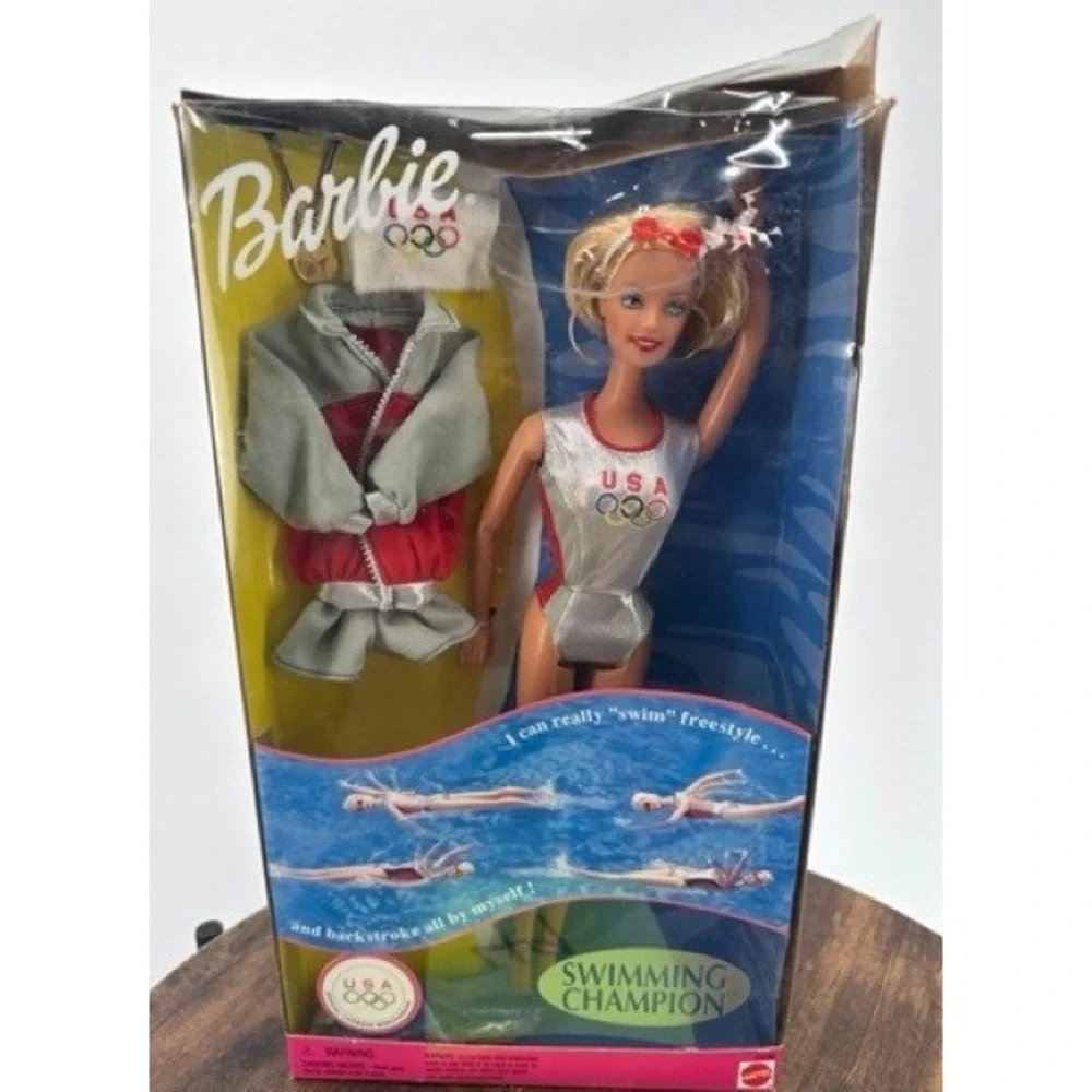 Vintage NEW Mattel Barbie Swimming Champion USA Olympic Doll 1999 Sydney Y2k